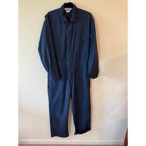Vintage Roebucks Long Sleeve Straight Leg Workwear Coverall Blue Men's Size 44R